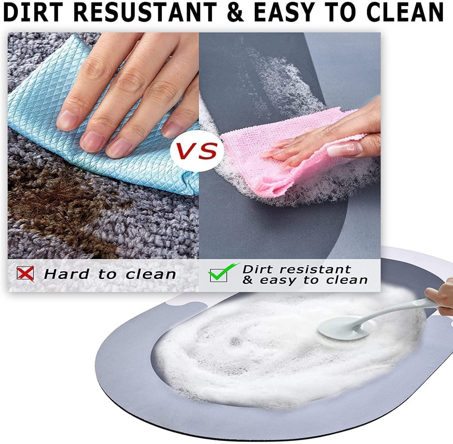 REDYTO Quick Drying Water Soak Bath & Door Mat – Super Absorbent Floor Cushion