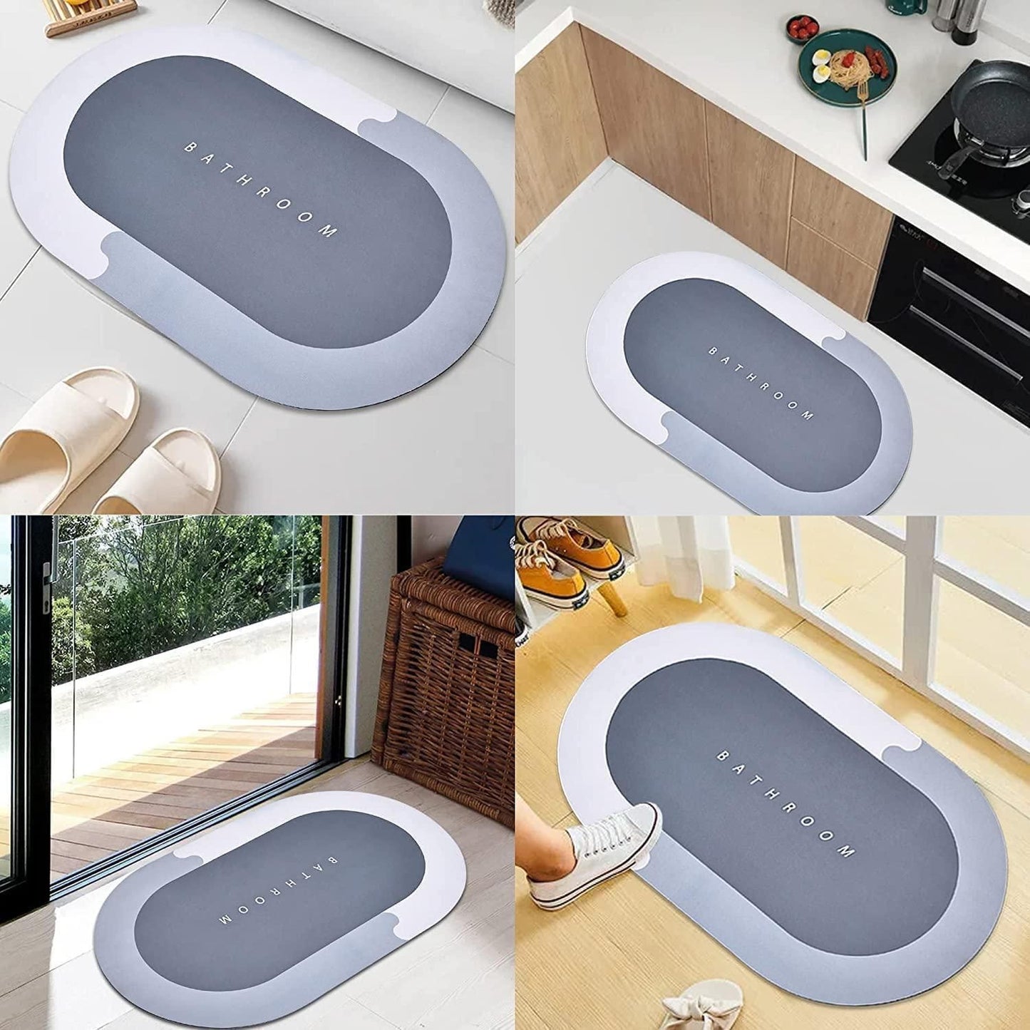 REDYTO Quick Drying Water Soak Bath & Door Mat – Super Absorbent Floor Cushion